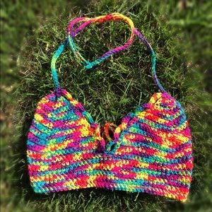 Crochet Halter Bikini Top